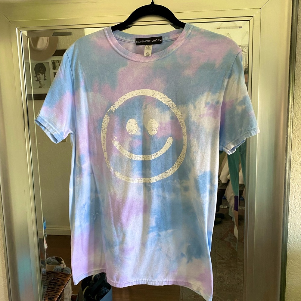 Vici Dolls Casual & Trendy Tie-dye Smiley Graphic Tee